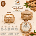Sravi printed tin jar candles